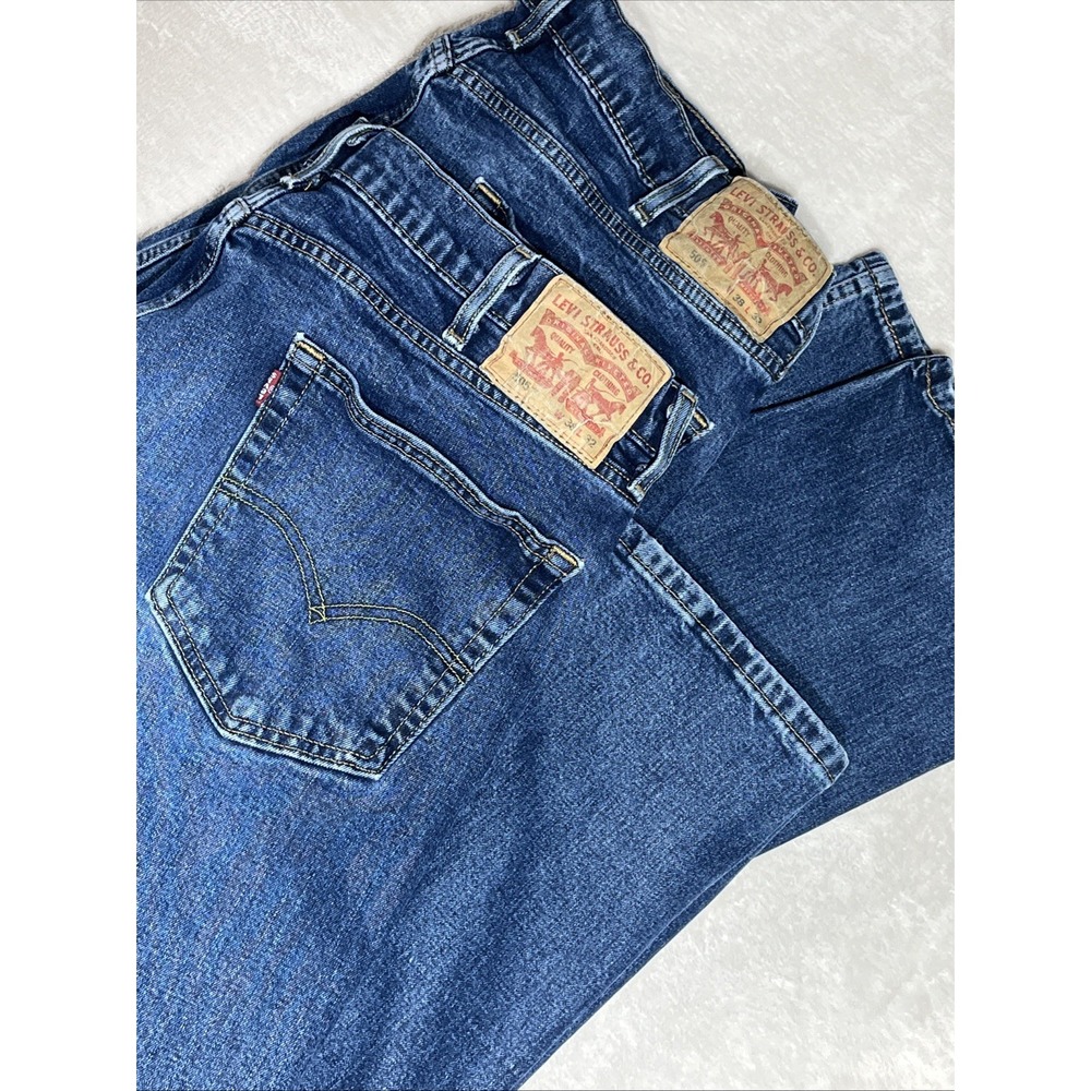 Levi's 505 2 Pairs Men's jeans 38x32 Regular fit Denim Work Utility Cowboy Wear